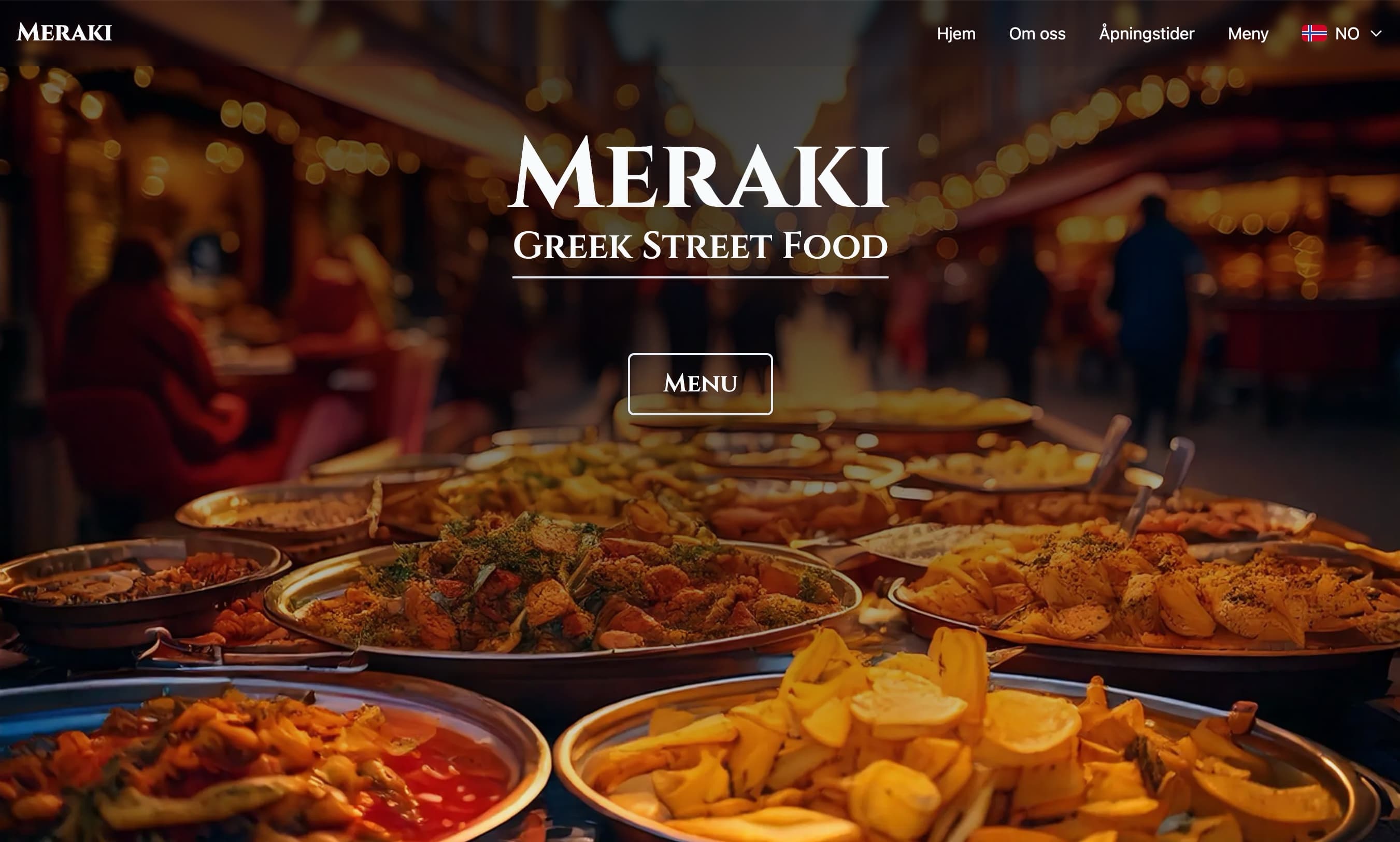 Skjermbilde av Meraki Nettside